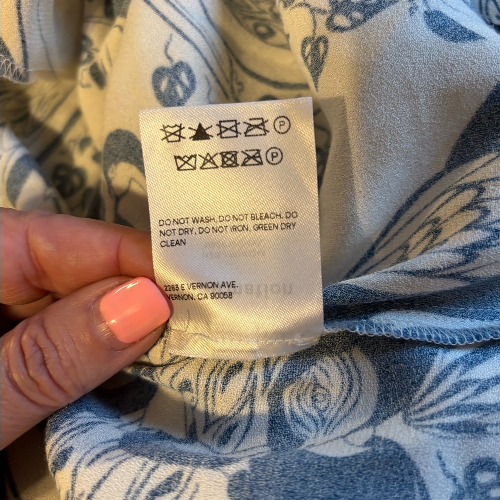 Reformation Blue and Cream Mini Dress - Picture 7 of 7